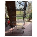 Black Metal Bakers Rack 5 Shelf Scrollwork Plant Stand Shelving