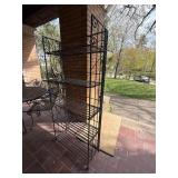 Black Metal Bakers Rack 5 Shelf Scrollwork Plant Stand Shelving