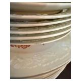 Homer Laughlin Eggshell Theme Floral Embossed China Set Lot
