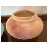 Studio Art Pottery Bowl & Vessel Lot Turquoise Pink Decorative