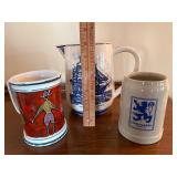 Vintage Ceramic Mug Stein Pitcher Lot Lowenbrau Charles W Morgan