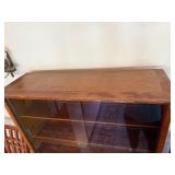 Brickwede Vintage Oak China Cabinet Hutch Glass Door Display Server