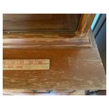 Brickwede Vintage Oak China Cabinet Hutch Glass Door Display Server