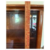 Brickwede Vintage Oak China Cabinet Hutch Glass Door Display Server