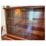 Brickwede Vintage Oak China Cabinet Hutch Glass Door Display Server