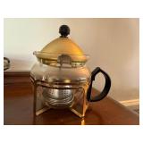 Vintage Housewares Lot Teapot Trivet Silverplate Compote Decor