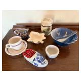 Vintage Mixed Ceramic Tableware Lot Syracuse China Delft Clog Bowl