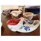 Vintage Mixed Ceramic Tableware Lot Syracuse China Delft Clog Bowl