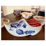 Vintage Mixed Ceramic Tableware Lot Syracuse China Delft Clog Bowl