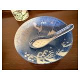 Vintage Mixed Ceramic Tableware Lot Syracuse China Delft Clog Bowl