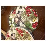 Watermelon Ceramic Basket Decor Lot w/ Coasters Napkins Tile Candles