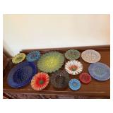 Sydenstricker Glass Plates Bowls Floral Mandala Decor Lot of 11