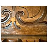 Vintage Spanish Revival Style Carved Wood Buffet Sideboard Server