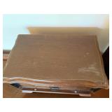 Vintage Wood Jewelry Box Lot Armoire & Chest Floral Glass Doors