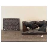 Cast Iron Visitor Happiness Wall Plaque Sign Rustic 8x6 Good