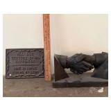 Cast Iron Visitor Happiness Wall Plaque Sign Rustic 8x6 Good