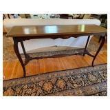 Vintage Mahogany Finish Console Sofa Table Queen Anne Style Good