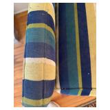 Striped Wingback Accent Chair Nailhead Trim High Back Good Cond