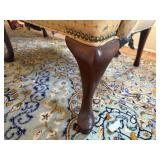 Pair Vintage Wingback Armchairs Queen Anne Legs Upholstery Project
