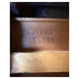 French Provincial Bombe Wood Nightstand End Table 16in Top Good