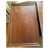 Pair Queen Anne Style Mahogany Finish End Tables w Drawer 18x28 Fair