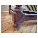 Vintage Gate Leg Drop Leaf Side Table Oval Oak Finish 29x24x20