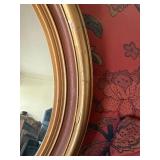 Large Round Gilt Framed Wall Mirror 32 In Traditional Decor Fair
