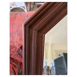 Vintage Octagonal Wood Framed Wall Mirror 41 x 29 Traditional