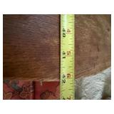 Vintage Round Wood Pedestal Coffee Table 42 in Rustic Finish Good
