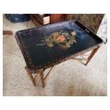 Vintage Wood Sewing Cabinet End Table 2 Drawer Flip Top Storage