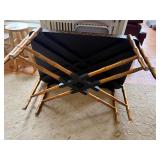 Vintage Wood Sewing Cabinet End Table 2 Drawer Flip Top Storage