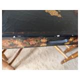 Vintage Wood Sewing Cabinet End Table 2 Drawer Flip Top Storage