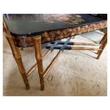 Vintage Wood Sewing Cabinet End Table 2 Drawer Flip Top Storage