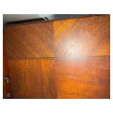 Vintage Wood Sewing Cabinet End Table 2 Drawer Flip Top Storage