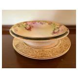 Vintage Floral China Serving Pieces Lot Haviland Bavaria 4 Pc