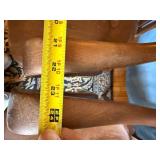 Set of 4 Vintage Solid Wood Captain's Arm Chairs Colonial Style