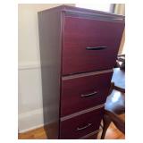4 Drawer Woodgrain Vertical File Cabinet Cherry Finish 48in Tall