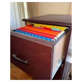 4 Drawer Woodgrain Vertical File Cabinet Cherry Finish 48in Tall