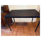 Black Writing Desk Console Table 43x29 Contemporary Laminate Top