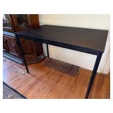 Black Writing Desk Console Table 43x29 Contemporary Laminate Top