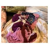 Mixed Needlepoint Yarn Craft Lot Canvases Kits Partial Projects