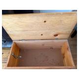Vintage Circus Theme Wood Toy Chest Blanket Box Painted Pine Storage