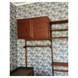 Mid Century Modern Teak Wall Unit Desk Shelving Cabinet Set