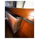 Antique Wood Chest of Drawers Dresser 7 Drawer Dark Finish 46in H