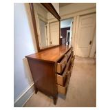 Traditional Wood 9 Drawer Dresser With Mirror 64 In Wide Good Cond
