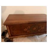 Lane Cedar Hope Chest Blanket Trunk Inlaid Wood Vintage Good