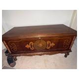 Lane Cedar Hope Chest Blanket Trunk Inlaid Wood Vintage Good