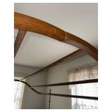 Antique Style Wood Canopy Poster Bed Frame King See Photos