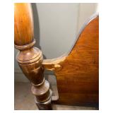 Antique Style Wood Canopy Poster Bed Frame King See Photos
