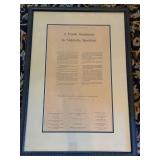 1954 Framed A Frank Statement to Cigarette Smokers Detroit Free Press